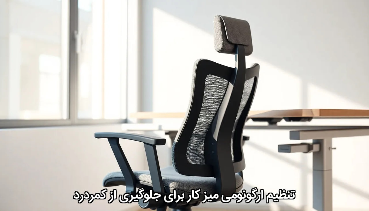تنظیم ارگونومی میز کار برای جلوگیری از کمردرد