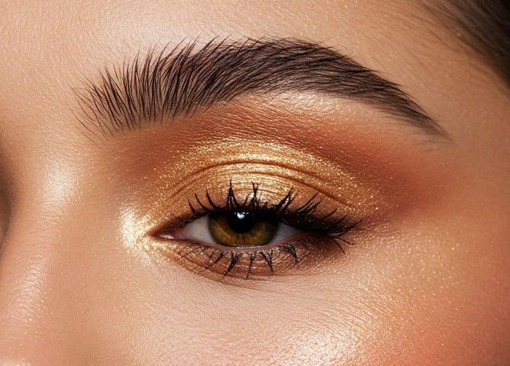 رنگ سایه چشم براق برای درشت نشان دادن چشم ها