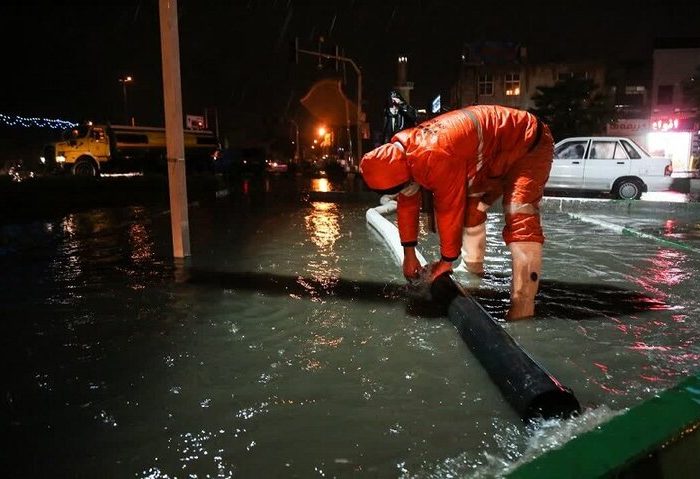 آب گرفتگی مسکن مهر شهر بندر جاسک
