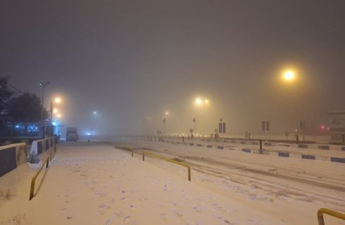 بارش برف گردنه امین‌الله بجنورد را سفیدپوش کرد