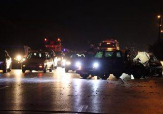 تصادف زنجیره‌ای در محور محلات_خمین با ۱۰ مصدوم