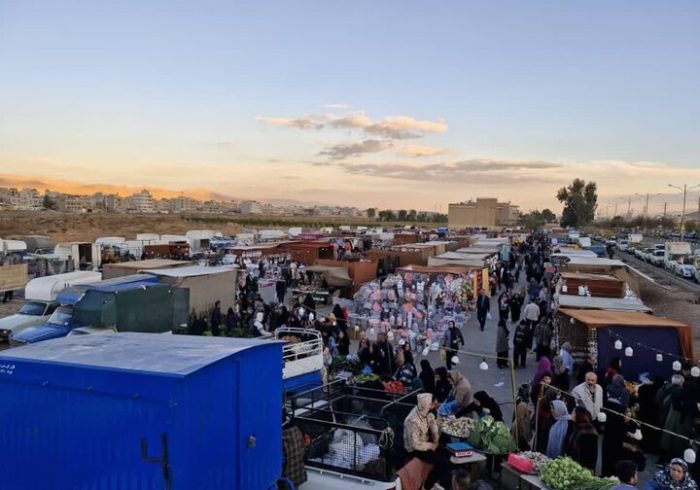 تعطیلی بازارهای موقت شهری شیراز در پی هشدار قرمز هواشناسی