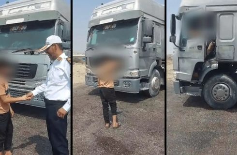 توقیف کامیون ۱۰ چرخ با راننده ۱۷ ساله در اهواز