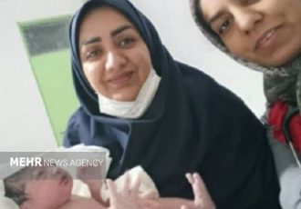 تولد نوزاد دلگانی در شرایط سخت جوی و طغیان رودخانه ها