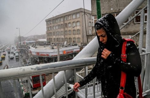سرمای بی‌سابقه در تهران امروز + عکس
