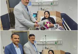 فرماندار دیلم با مادر شهید بازویی دیدار کرد