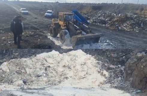 معدوم  سازی ۱۷۲۰ کیلوگرم آرد غیربهداشتی در پارس آباد