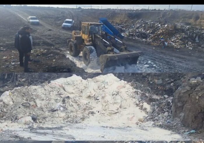 معدوم  سازی ۱۷۲۰ کیلوگرم آرد غیربهداشتی در پارس آباد