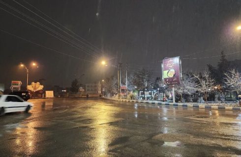 هم اکنون بارش برف در بجنورد