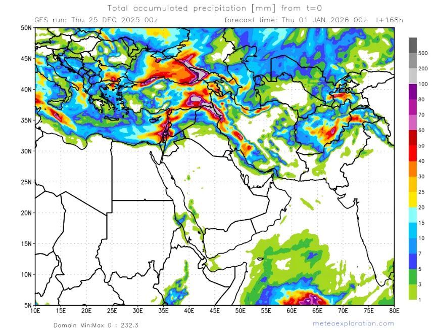 پیش‌بینی بارش سنگین برف و باران از شنبه در این مناطق کشور + نقشه بارش‌ها