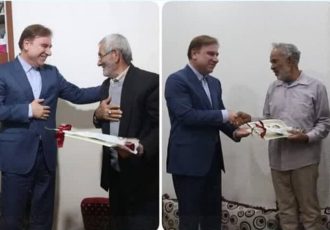 استاندار بوشهر با پدران ۲ شهید دیدار کرد استاندار بوشهر با پدران ۲ شهید دیدار کرد