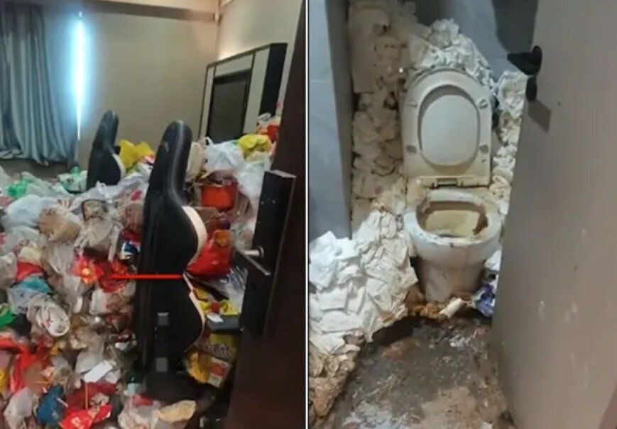 تصاویری عجیب از اتاق یک گیمر چینی در هتل + عکس تصاویری عجیب از اتاق یک گیمر چینی در هتل + عکس