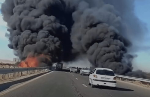 علت آتش‌سوزی در آزادراه قزوین–رشت مشخص شد