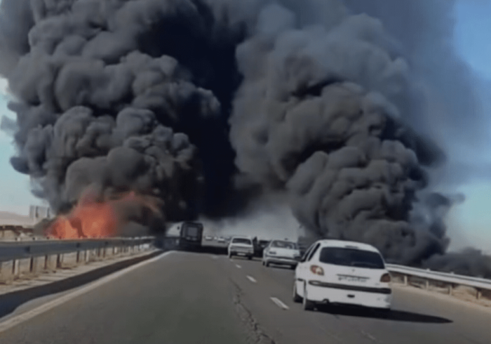 علت آتش‌سوزی در آزادراه قزوین–رشت مشخص شد