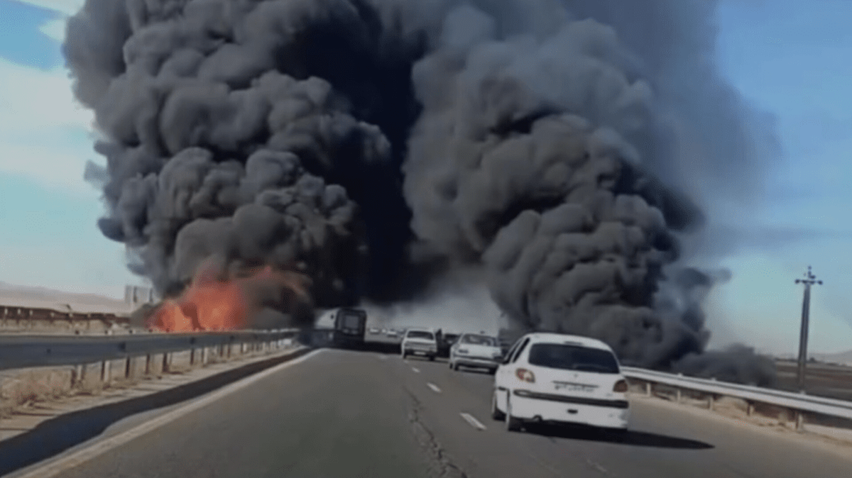 علت آتش‌سوزی در آزادراه قزوین–رشت مشخص شد