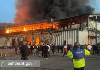 گزارشی از مدیریت سریع بحران سلامت در آمل پس از آتش‌سوزی گسترده کارخانه کاله