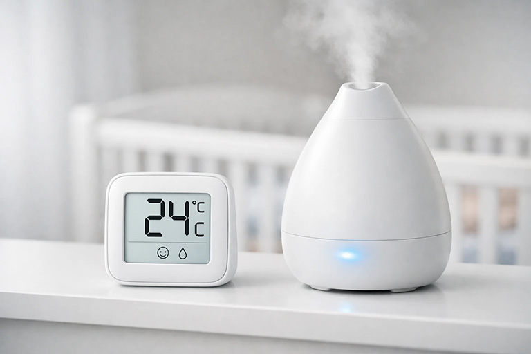 دستگاه بخور سرد و دماسنج دیجیتال هوشمند برای اتاق نوزاد