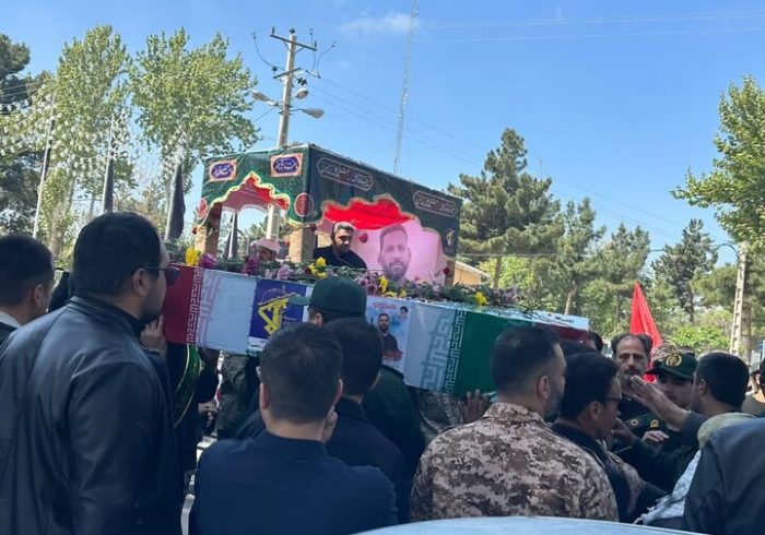 تشییع پیکر مطهر پاسدار شهید اقتدار محمدرضا ابراهیم زاده در چناران