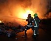 حریق در انبار ضایعات جاده قمصر در کاشان