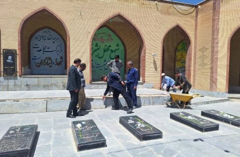 شهرداری بیجار گلزار مطهر شهدا را مرمت و بهسازی کرد