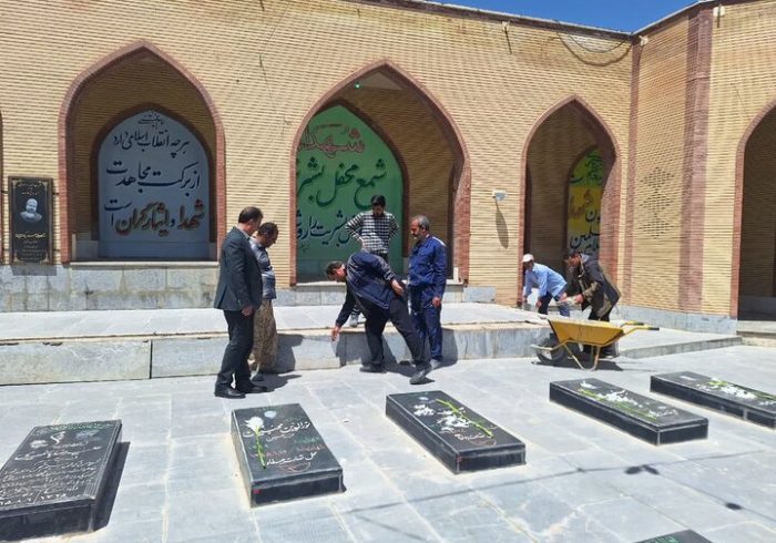 شهرداری بیجار گلزار مطهر شهدا را مرمت و بهسازی کرد
