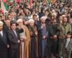طنین فریاد «مرگ بر آمریکا» و «مرگ بر اسرائیل» در تجمع شبانه مردم خوی