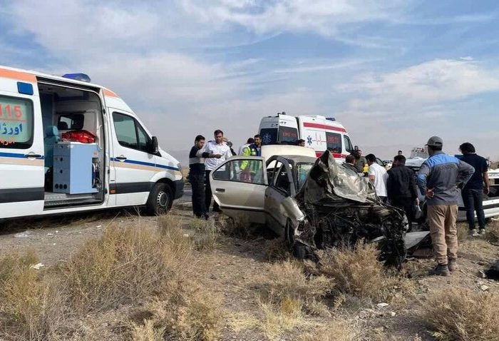 ۹ نفر در تصادف پژو ۲۰۶ و ۴۰۵ در گلپایگان مصدوم شدند