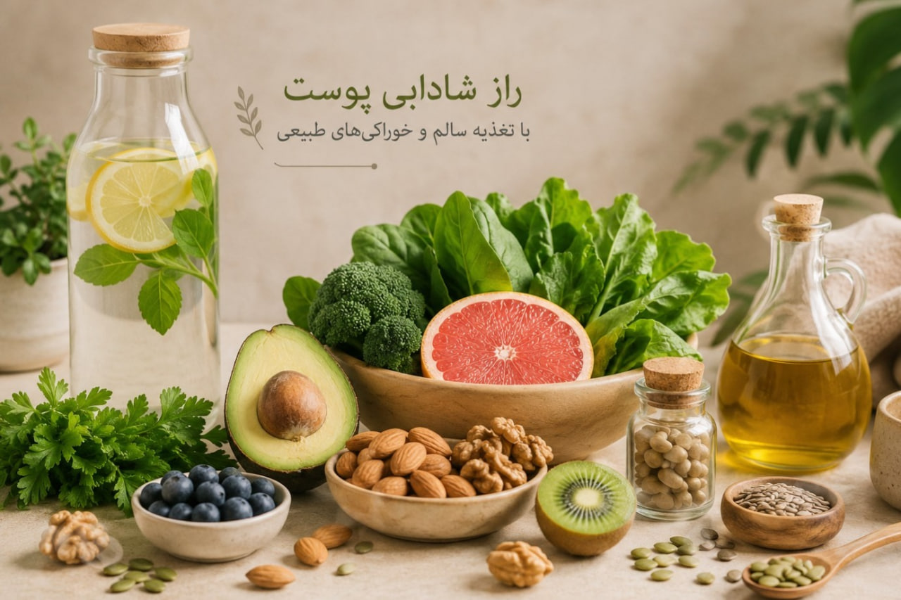 راز شادابی پوست با تغذیه سالم و خوراکی‌های طبیعی