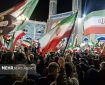 سربازان وطن در خیابان‌های همدان برای عزت ایران