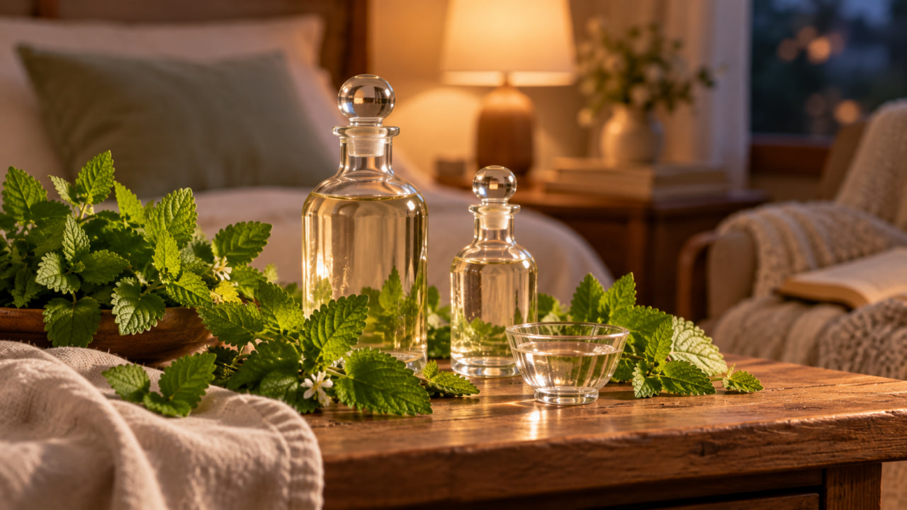 Cozy Lemon Balm Evening Still Life