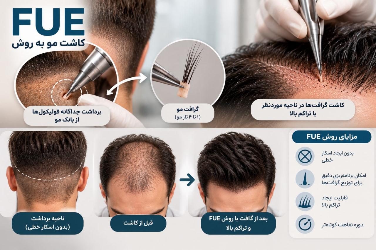 کاشت مو با تراکم بالا به روش FUE